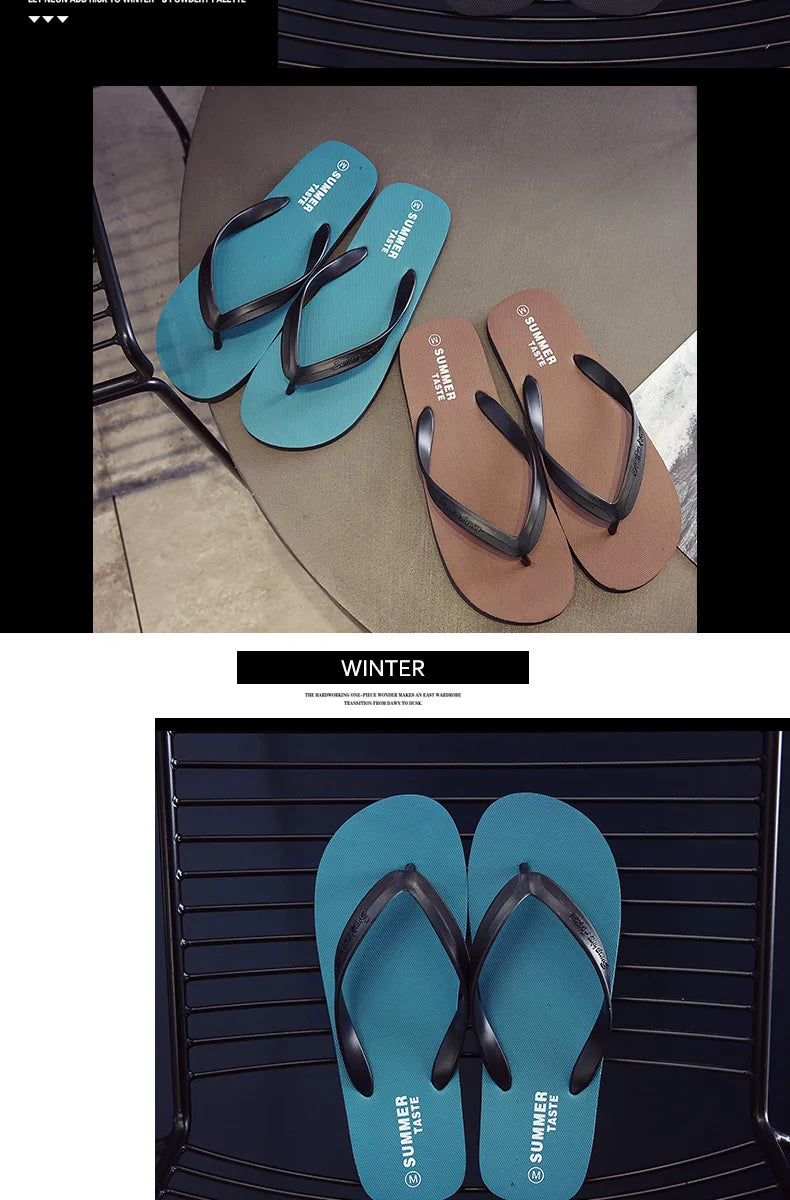 Men Shoes Summer Beach Sandals Anti-slip Fashion Outdoor Breathable Casual Couple Beach Sandal Flip Flops Shoes Slippers Men
