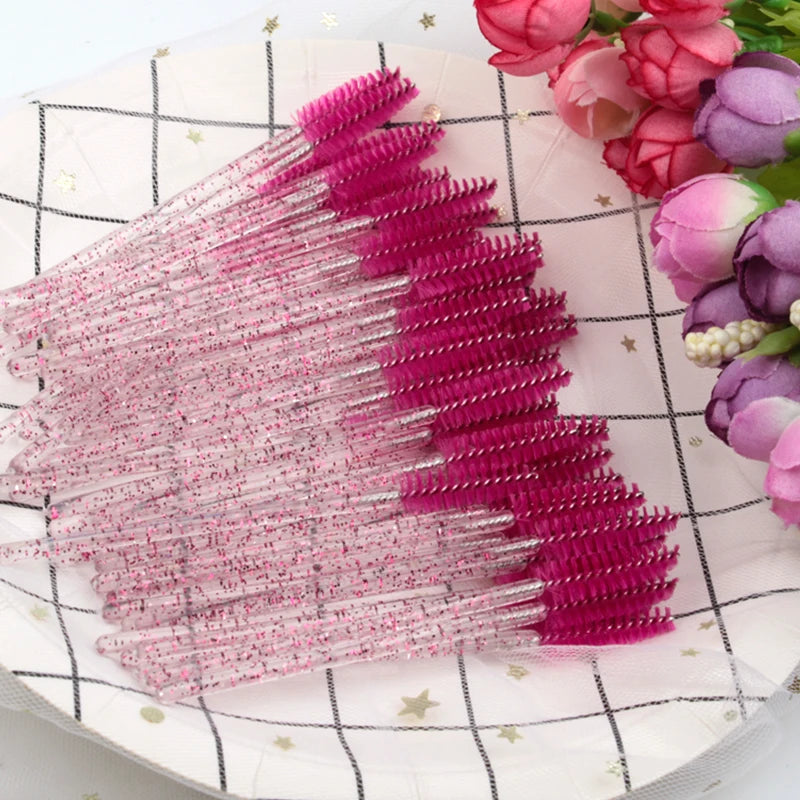 5/25/50 Pcs Eyelash Brushes Makeup Brushes Disposable Mascara Wands Applicator Spoolers Eye Lashes Cosmetic Brush Makeup Tools