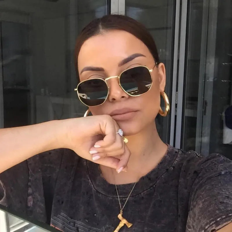 Vintage Metal Men Sunglasses Brand Designer Sun Glasses Women Female Classic Driving Eyewear uv400 Oculos De Sol Masculino