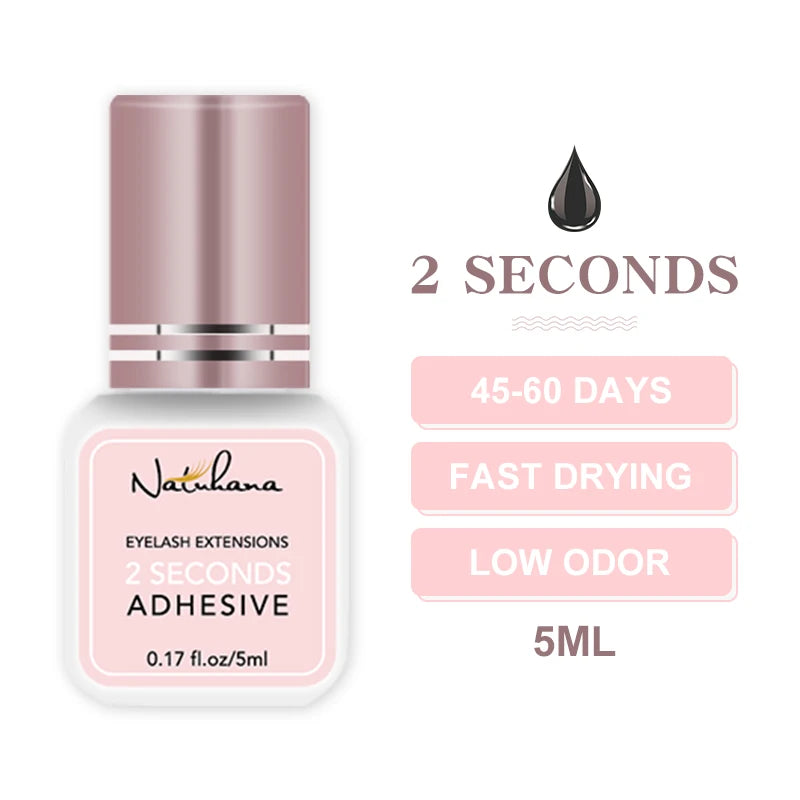 NATUHAHA 5 pcs/lot Eyelashes Glue Fast Drying Long Lasting Lashes Adhesive Low Smell Mink Eyelash Glue Makeup Tools Set