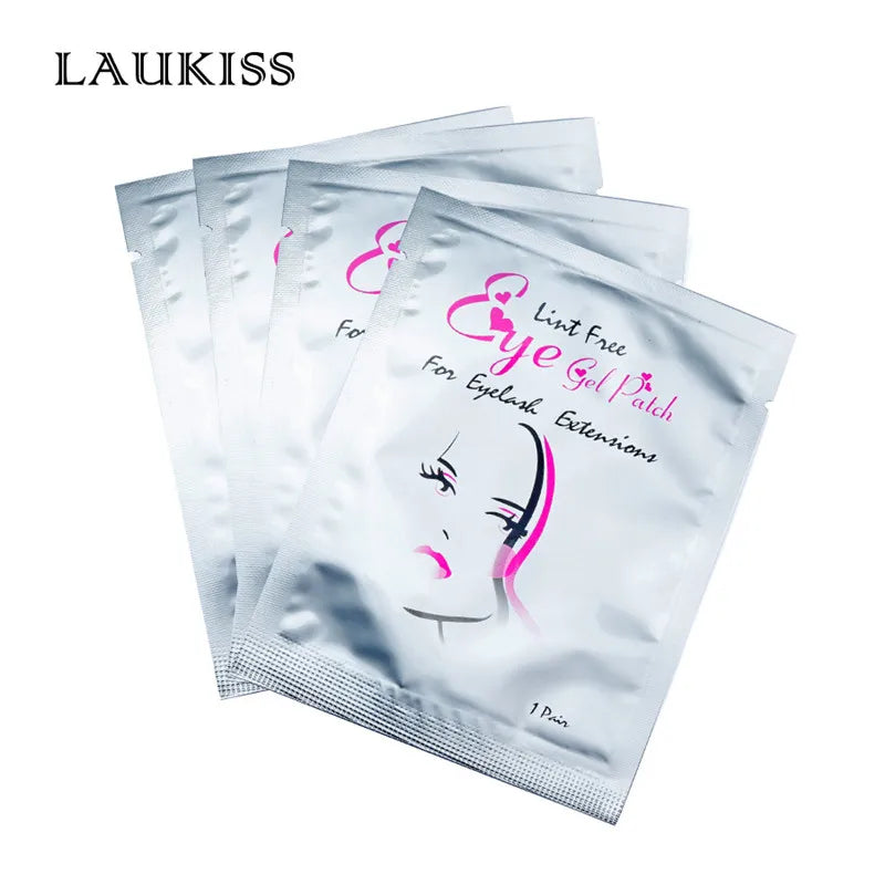Laukiss 50/100/200Pairs Eyelash Pad Gel Patch Grafting Eyelashes Lint free Under Eye Patches For Eyelash Extension  Makeup Tools