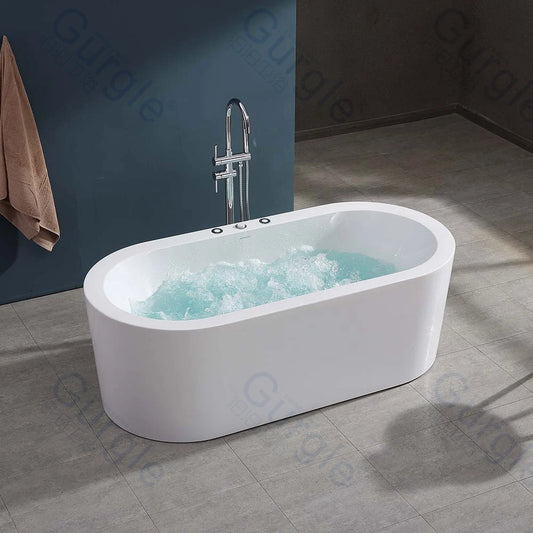 Indoor Massage Bathtub Free Standing Bath Acrylic Hot Spa Bathtubs Modern Style Bathtub for Adults