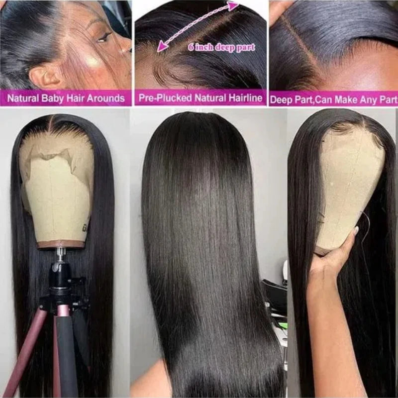 Vietnamese Raw Hair 250% Density Straight Lace Frontal Wigs Human Hair Lace Front Transparent Hd Lace Wig for Black Women