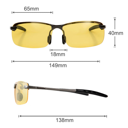 Teenyoun Night Vision Glasses for Driving Risk Reducing Polarized Sunglasses for Men and Women Fishing Eyewear