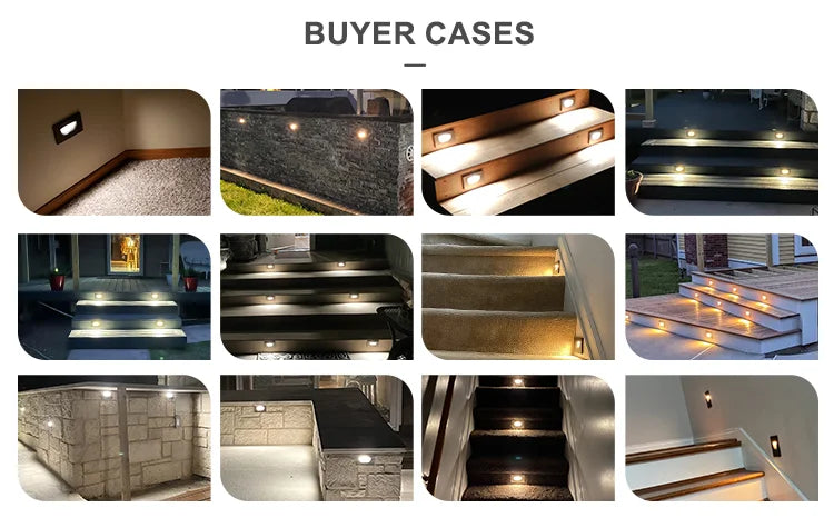USA Warehouse ETL Listed Outdoor Indoor Vertical IP65 Waterproof 3CCT Selectable Home Led Stair Step Side Wall Light