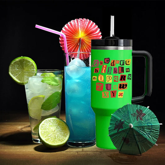 USA Warehouse 16Pack Neon 40oz Sublimation Blank Stainless Steel Vacuum Insulated Travel Coffee Mug Tumbler With Handle