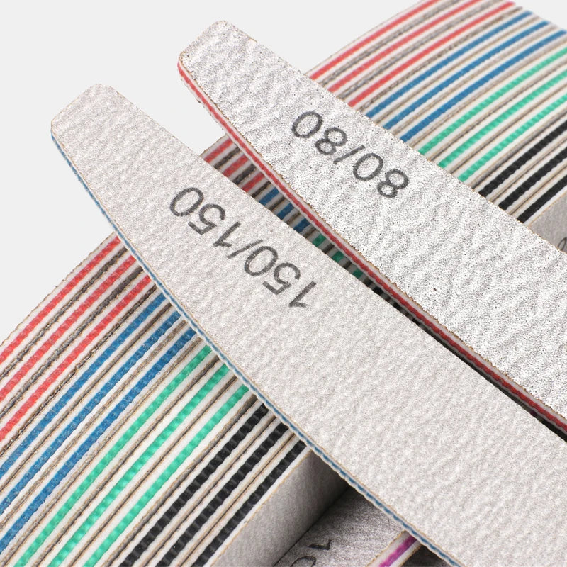 3/5Pcs Thick Sandpaper Nail File 80/100/150/180/240 Boat Lime a ongle Professional Sanding Grinding Manicure Care Tool Supply