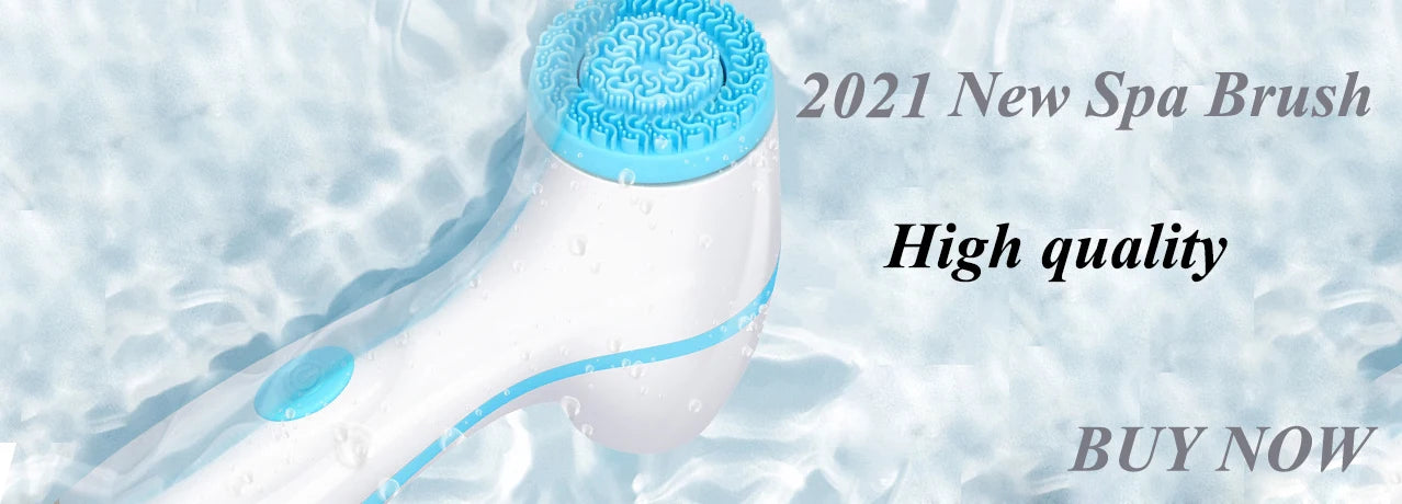 Facial Cleansing Brush Sonic Electric Face Cleanser Waterproof Soft Deep Pore Massage 3 Heads 4 Modes Blackhead Remover Machine