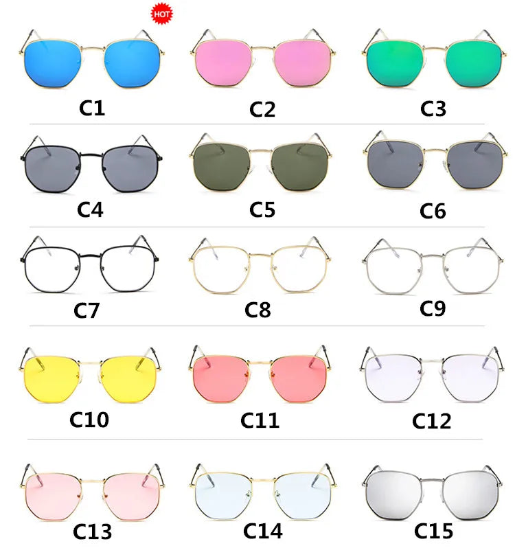 Vintage Metal Men Sunglasses Brand Designer Sun Glasses Women Female Classic Driving Eyewear uv400 Oculos De Sol Masculino