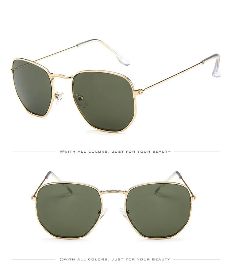 Vintage Metal Men Sunglasses Brand Designer Sun Glasses Women Female Classic Driving Eyewear uv400 Oculos De Sol Masculino
