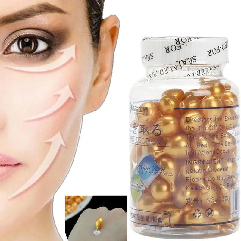 3pcs Vitamin E Extract Capsules Moisturizing and hydrating Ve Serum Facial  Capsule 90pcs/bottle
