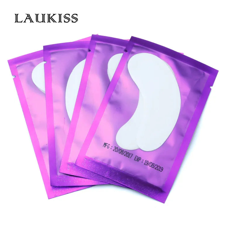 Laukiss 50/100/200Pairs Eyelash Pad Gel Patch Grafting Eyelashes Lint free Under Eye Patches For Eyelash Extension  Makeup Tools