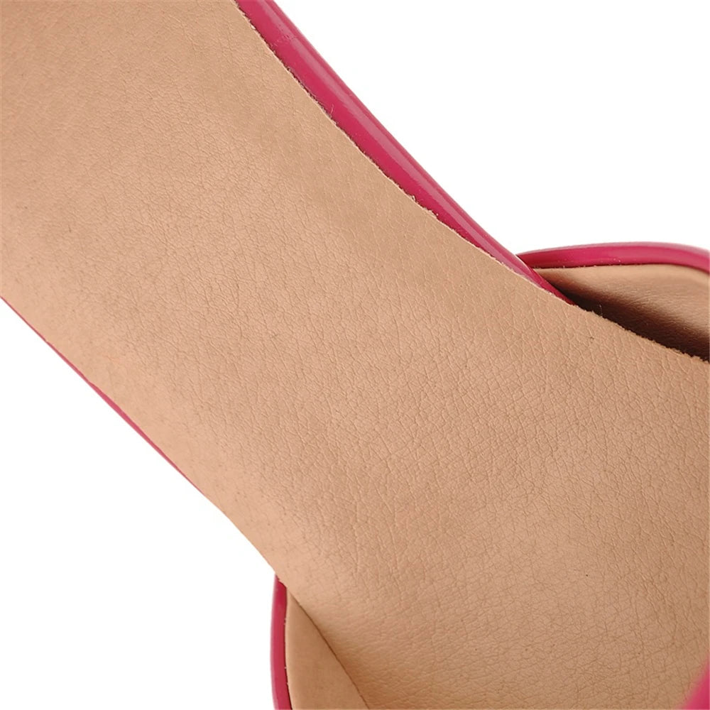 2025 New Fish mouth Head Sandals Women Summer Shoes Sequins Sandals Female 13cm Fine Heel Platform High Heels Sexy Female Sandal