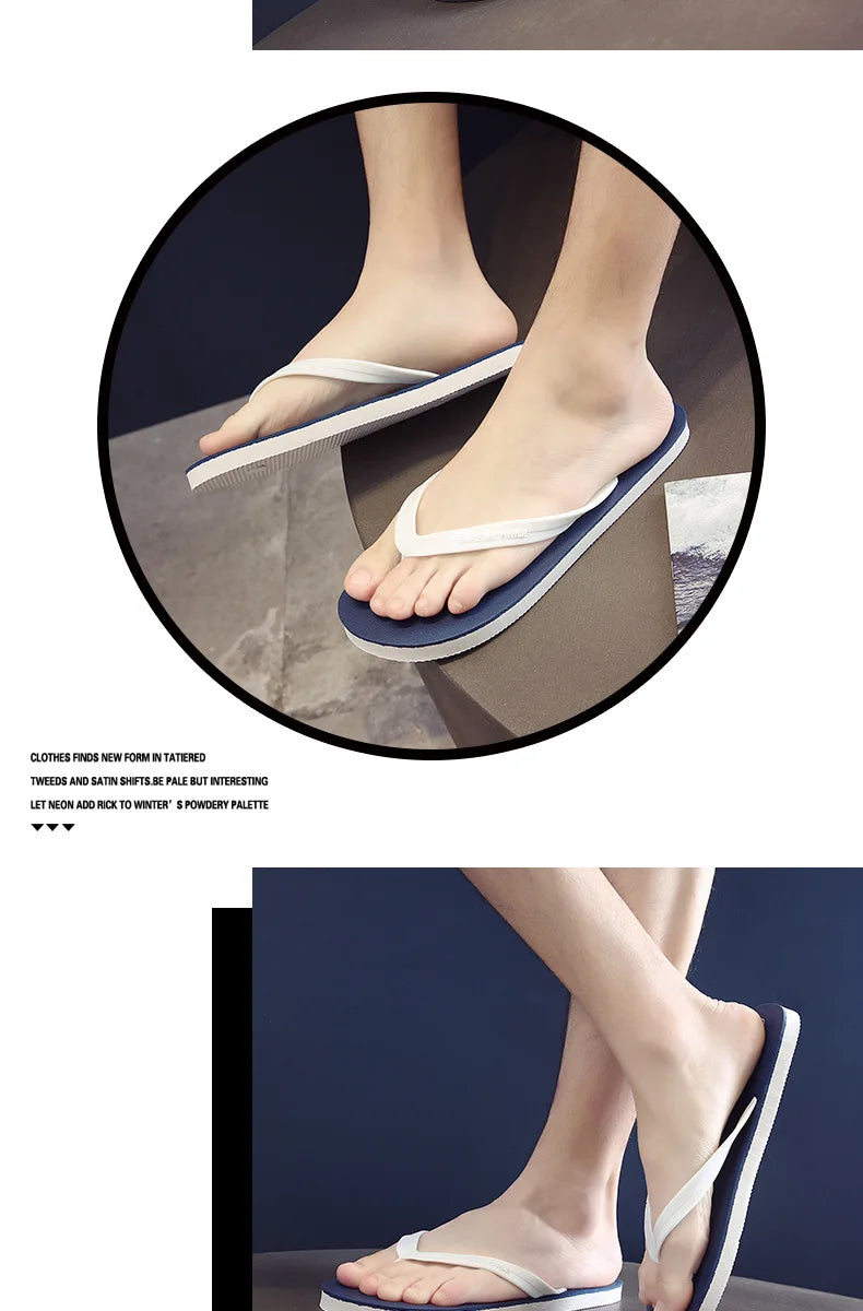 Men Shoes Summer Beach Sandals Anti-slip Fashion Outdoor Breathable Casual Couple Beach Sandal Flip Flops Shoes Slippers Men