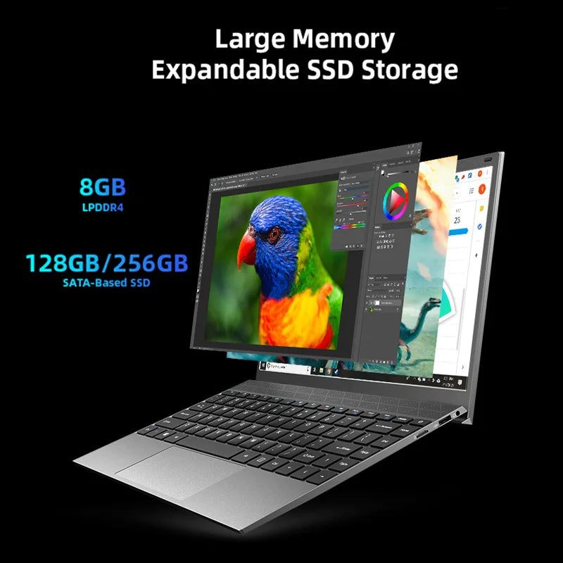 Brand New Laptops 14 Inch 1920x1080 IPS Screen Intel CPU 8GB 256GB Cheapest Laptops Brand New