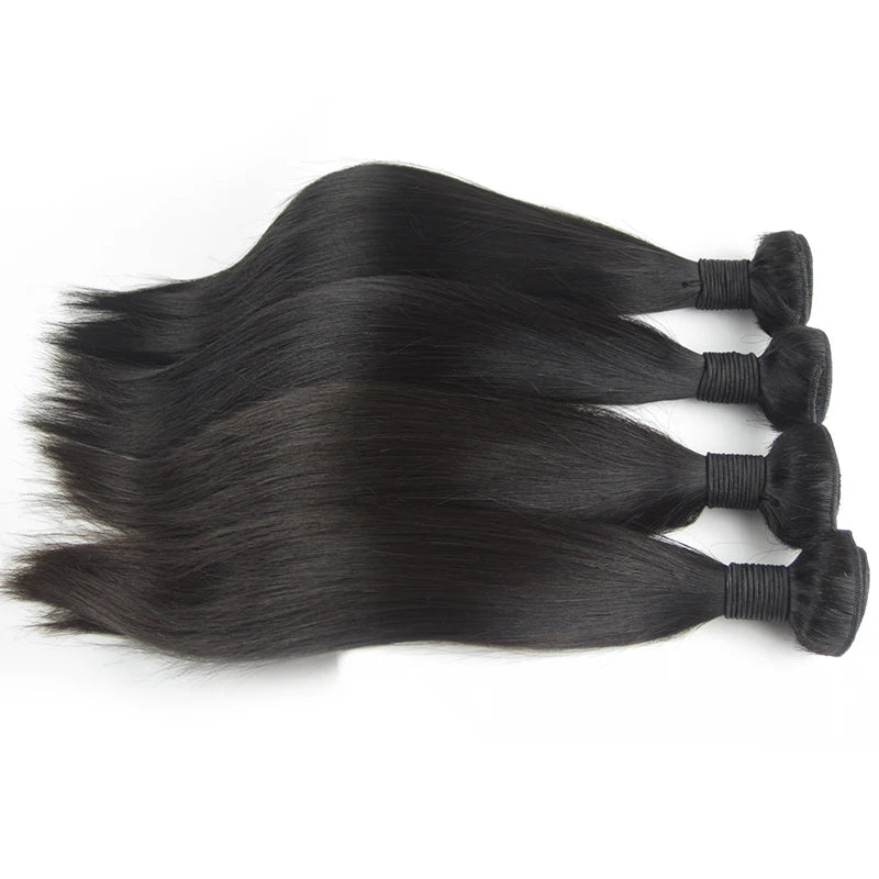 Wholesale Factory Price Quality Cuticle Aligned Human Hair Extension Bone Straight Bundle Black Women Hot Selling 1B Wave Style