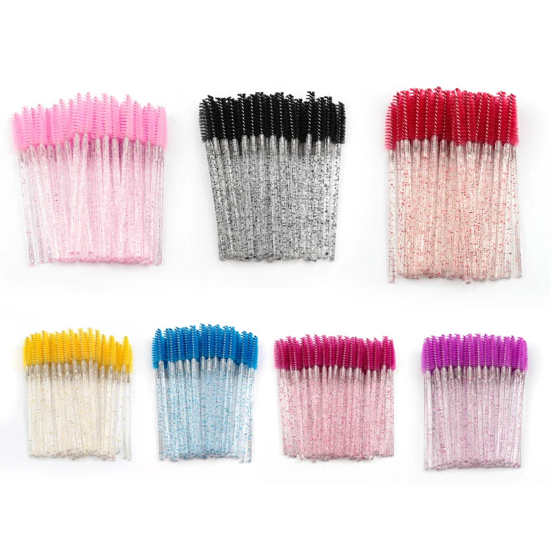 5/25/50 Pcs Eyelash Brushes Makeup Brushes Disposable Mascara Wands Applicator Spoolers Eye Lashes Cosmetic Brush Makeup Tools