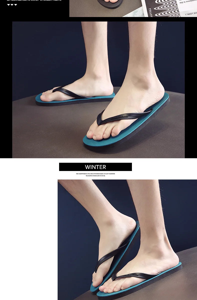 Men Shoes Summer Beach Sandals Anti-slip Fashion Outdoor Breathable Casual Couple Beach Sandal Flip Flops Shoes Slippers Men