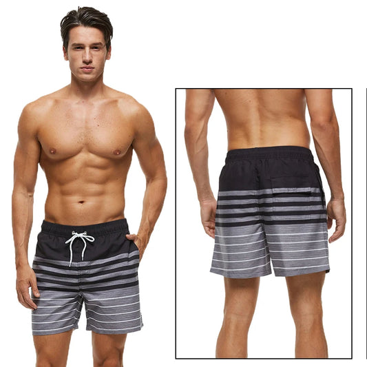 Escatch New Men's Beach Shorts Summer Surf Trunks Plus Size Drawstring Swimwear For Male ESX05 Gym Sportswear Swimsuit