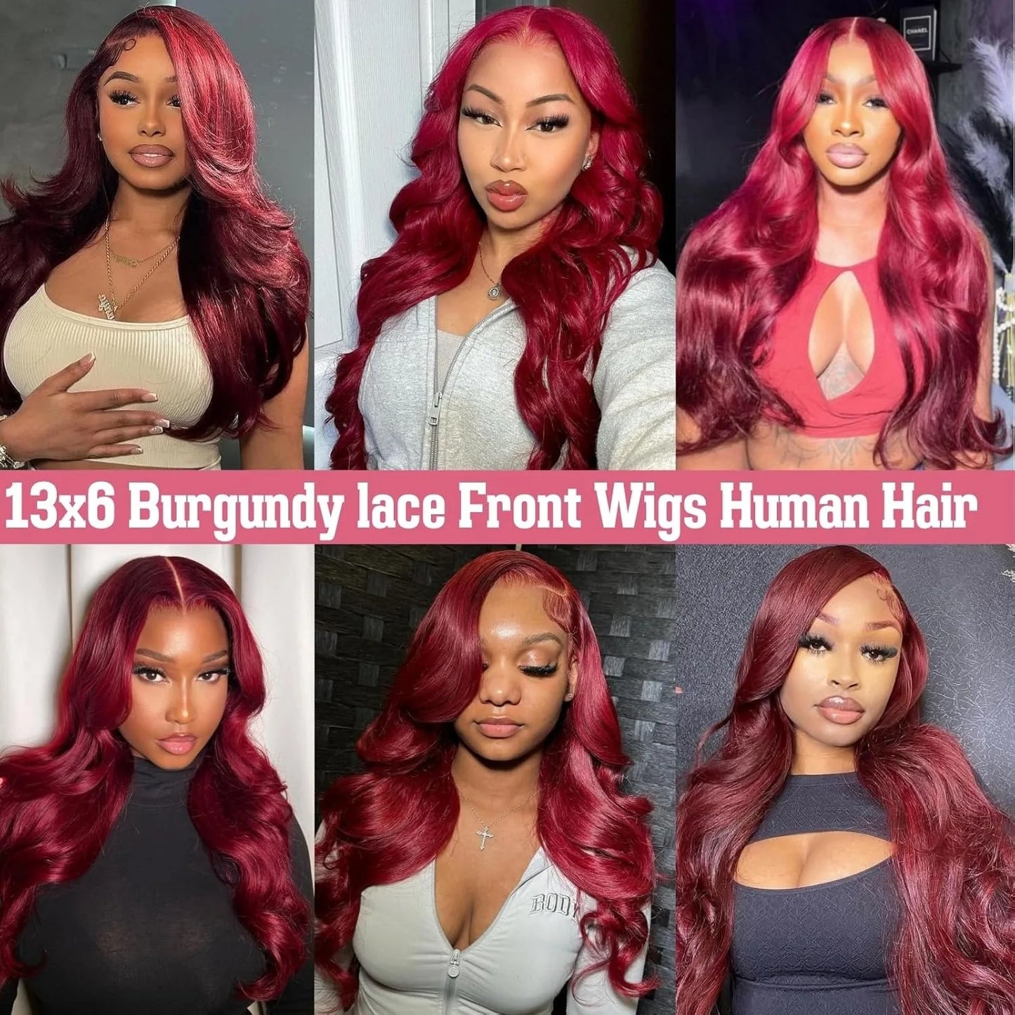 13x6 Lace Front Wigs Human Hair 200% Density 99j Burgundy Lace Front Wigs Human Hair 28 inch Body Wave Lace Front Wigs Brazilian