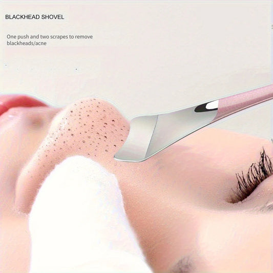 Stainless steel blackhead removal tool - No electricity, no fragrance. Facial cleaning tool - For deep pore cleansing.