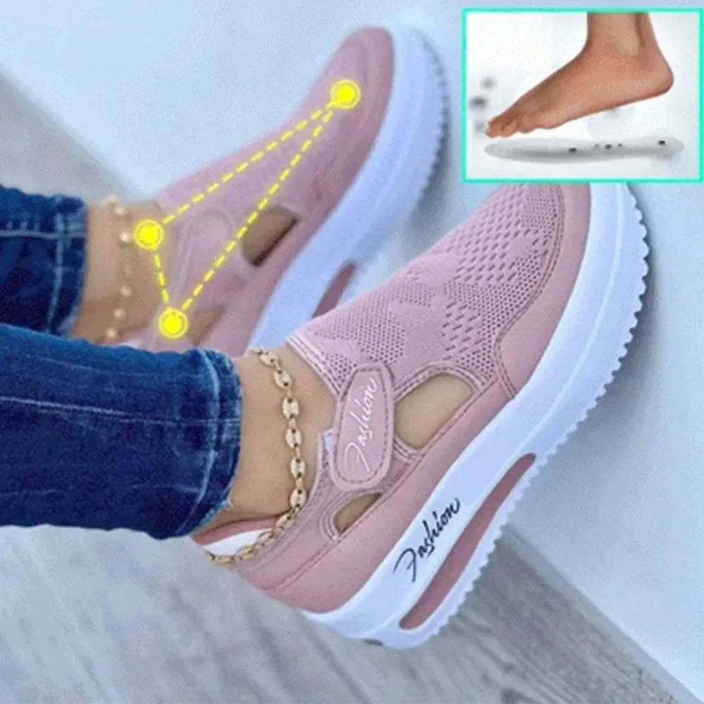 NEW Designer Brand Red Blue Women Sneakers High Quality Tennis Female Canvas Casual Shoes Ladies Platform Hollow Out Sport Shoes