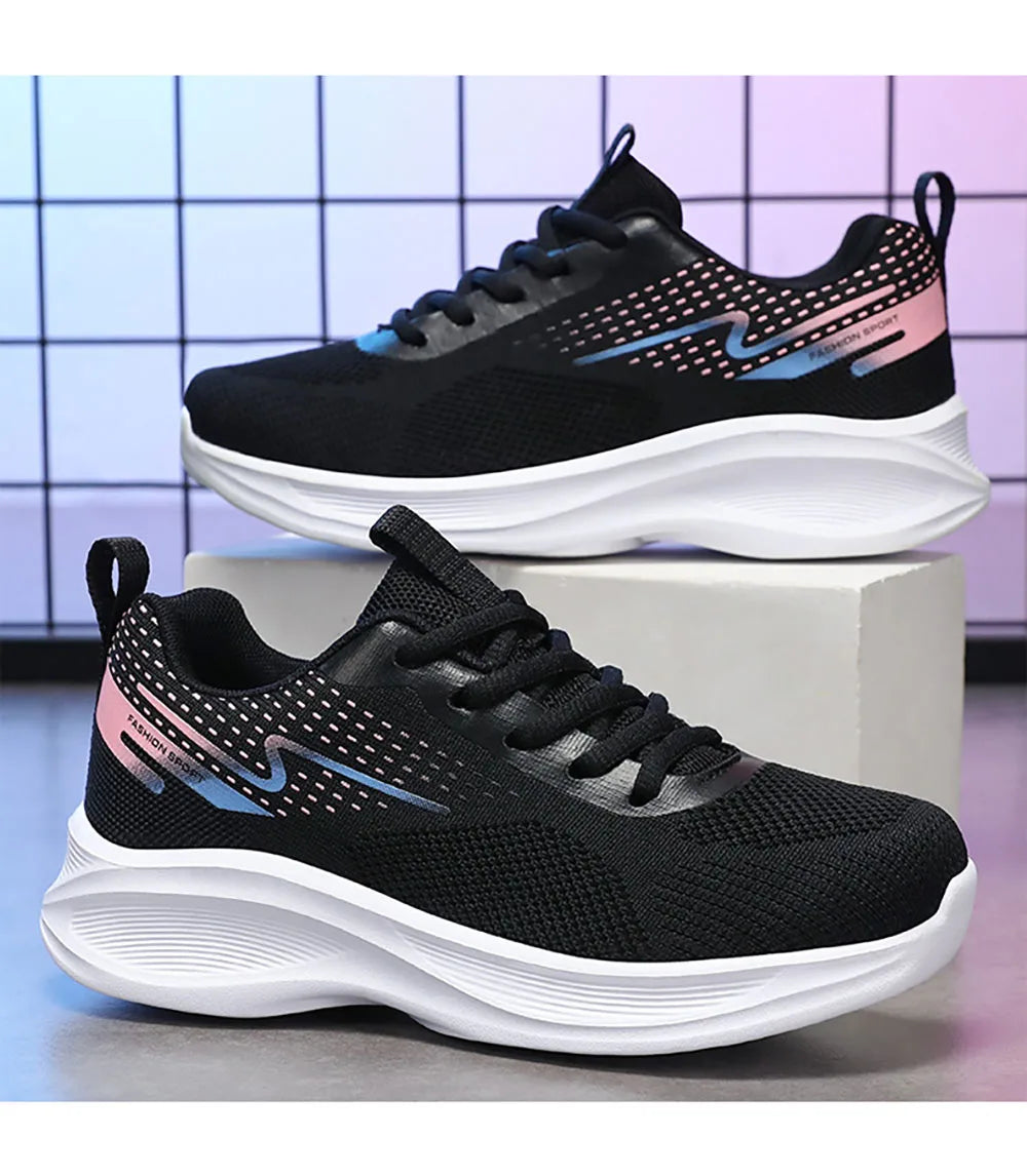 Casual Sneakers For Women Mesh Breathable Female Running Sport Shoes Non-slip Soft-soled Women's Sneakers Tennis For Lady