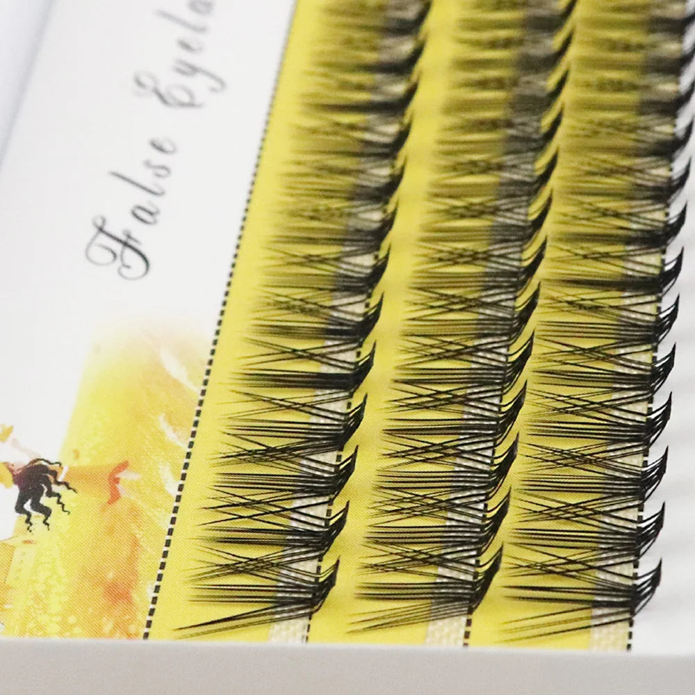 New 20D L-type Cluster Eyelash Natural Eyelashes Extension 1box/60 Bundle 3D Russian Indiviual Lashes DIY Makeup Tools Wholesale