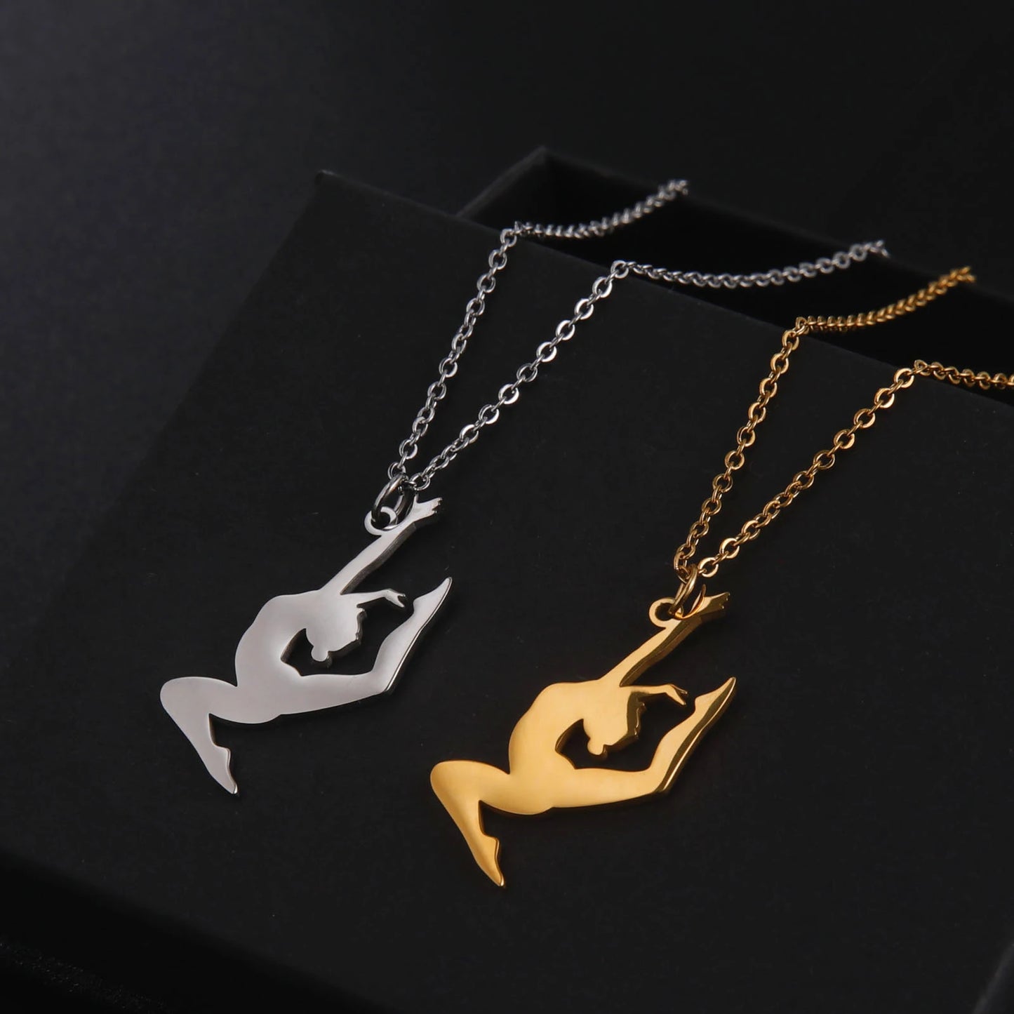 Rhythmic Gymnastics Necklace Women Trend 2025 Gymnast Stainless Steel Jewelry BFF Dancer Girl Sport Accessories Mother Day Gift