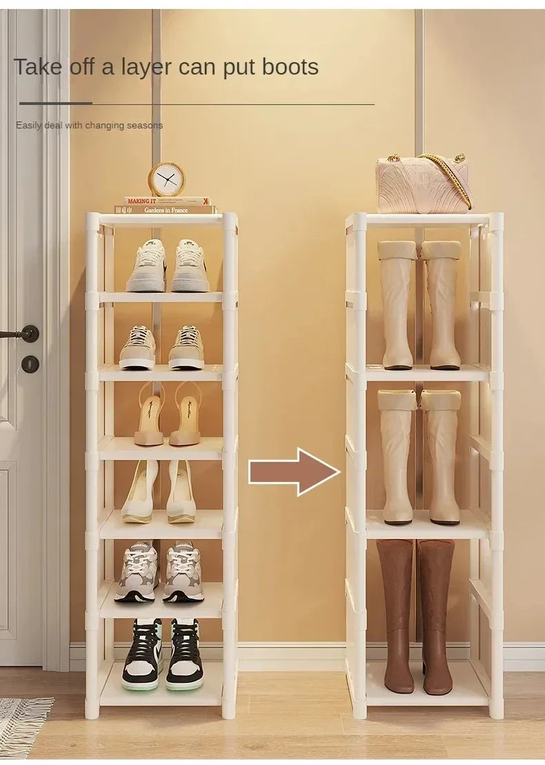 Shoes Rack Organizer Stackable Shoe Cabinet Space Saving Shoes Storage Rack Multi-layer Adjustable Shoe Cabinet Home Storage