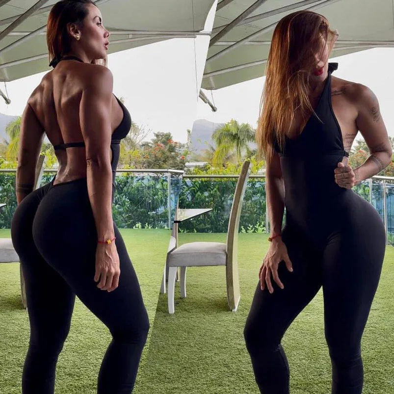 Sporty Jumpsuit Woman Short Lycra Fitness Overalls with Padding Workout Clothes for Women Gym Sets Womens Outfits Sportswear New