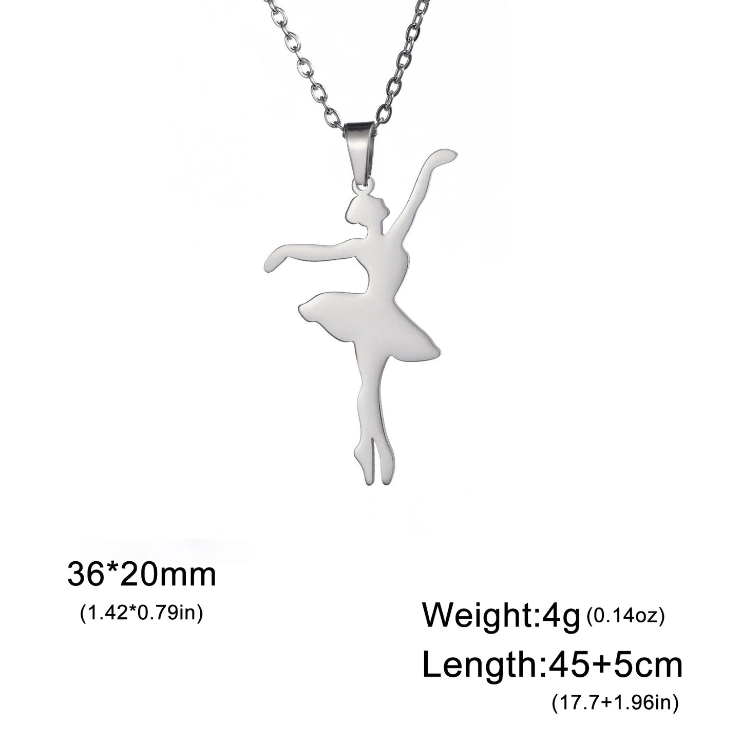 Rhythmic Gymnastics Necklace Women Trend 2025 Gymnast Stainless Steel Jewelry BFF Dancer Girl Sport Accessories Mother Day Gift