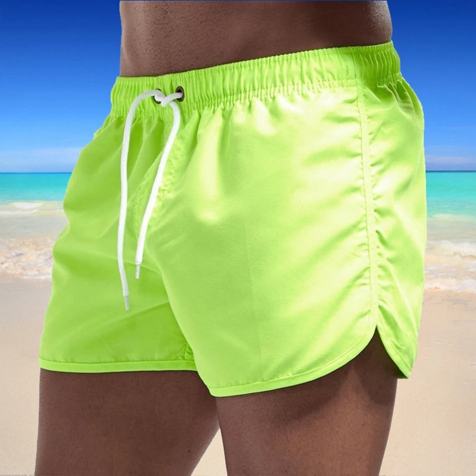 Shorts For Men 2023 Summer Men's Swimwear Shorts Brand Beachwear Sexy Swim Trunks Men Swimsuit Low Waist Breathable Beach Wear