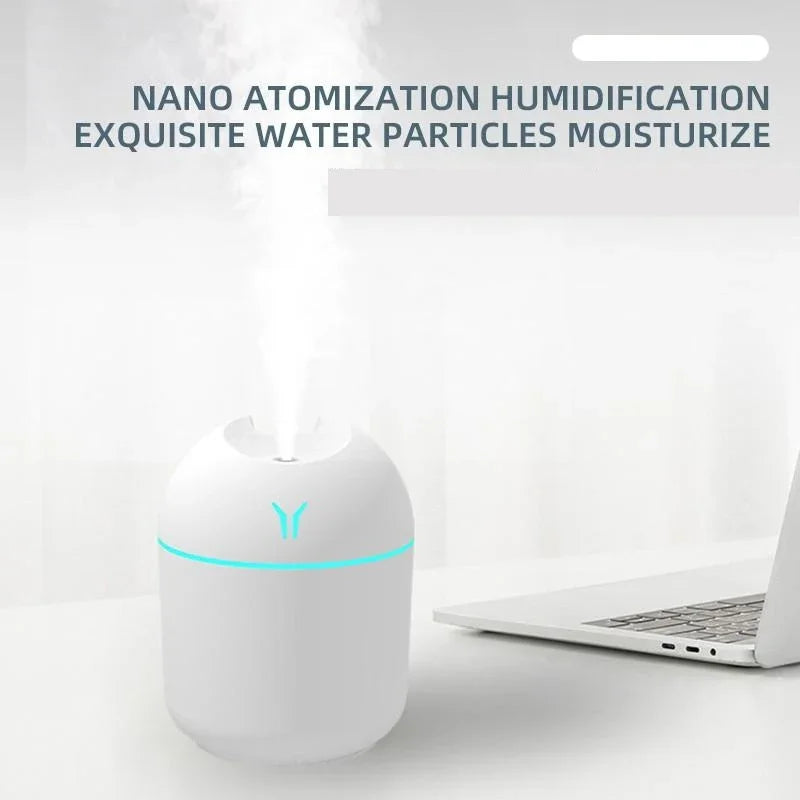 Air Humidifier USB Mini Aroma Essential Oil Diffuser for Home Car Ultrasonic Mute Mist Maker Diffuser with LED Color