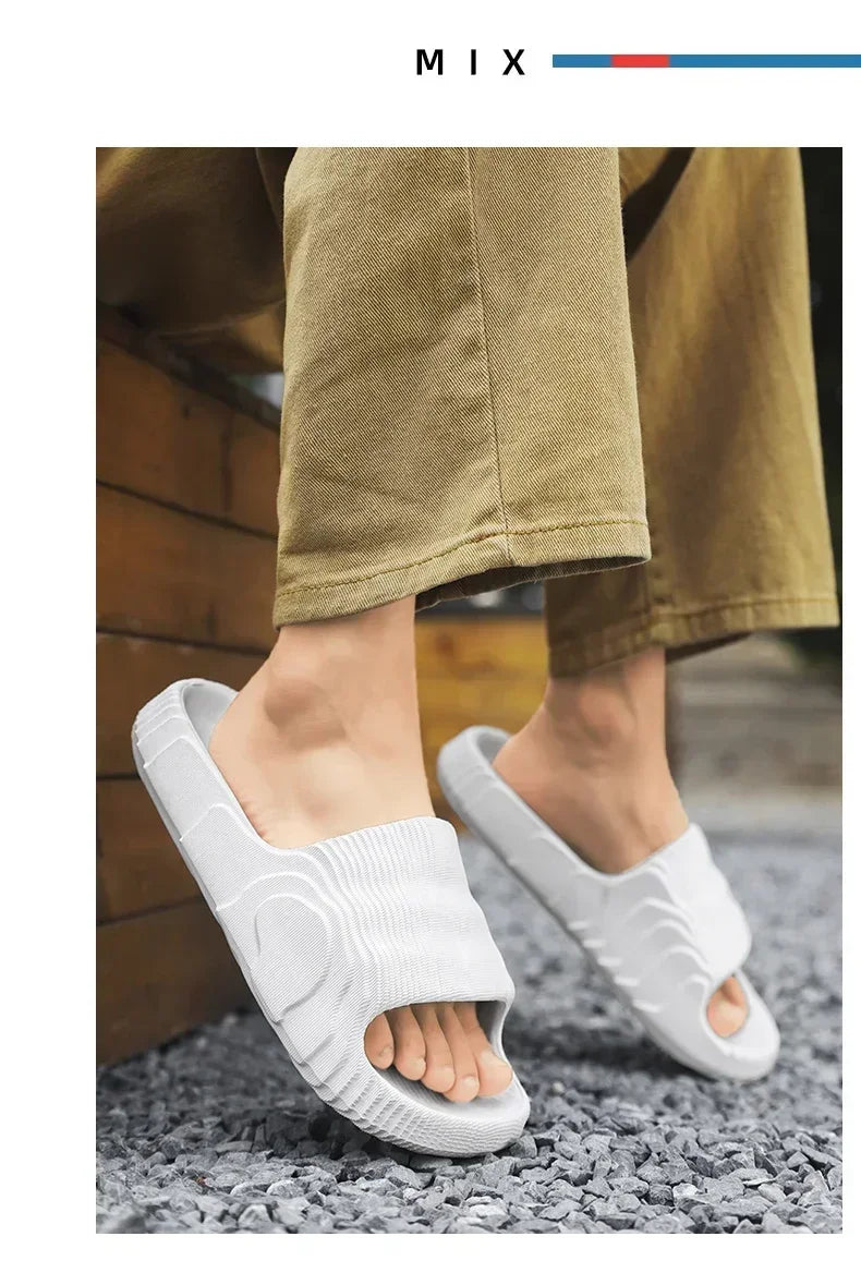 Luxury Man Sandal for Men Brand Men's Shoes 2025 White Sandals Flat Sandals Mens Soft Sandles Summer Shoes Sale Slippers Slipers