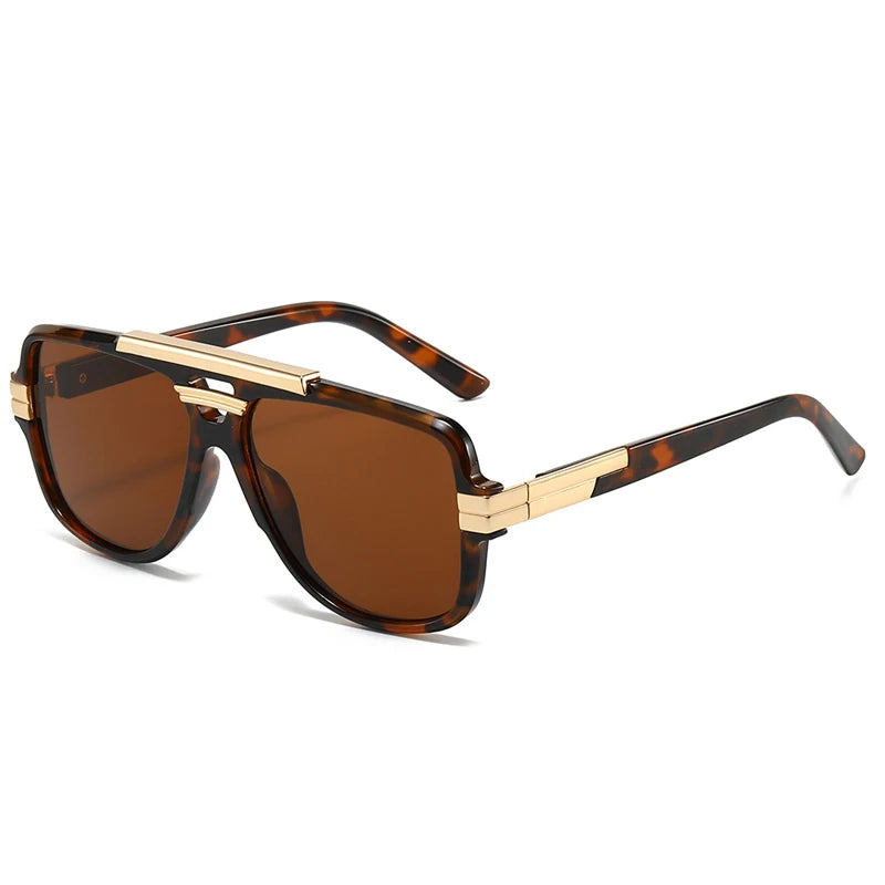SHAUNA Retro Double Bridges Square Men Sunglasses Fashion Brand Designer Orange Blue Shades UV400 Women Sun Glasses