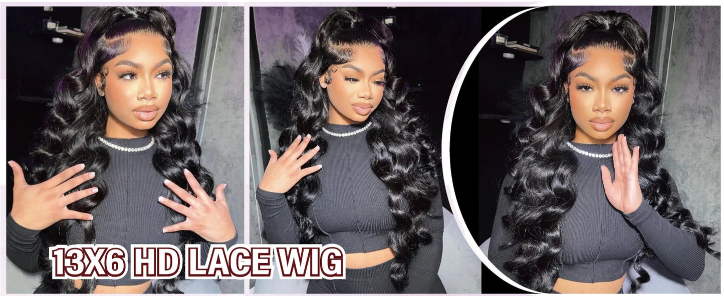 30 40 42Inch Body Wave Wigs Human Hair 13x4 13x6 HD Lace Frontal 100% Human Hair Wig For Black Women 13x5 13x7 Lace Closure Wigs