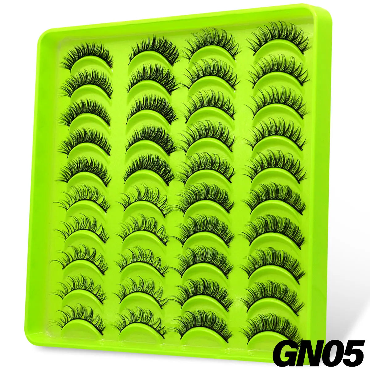 GROINNEYA New Natural Manga Lashes 5/7/20 Pairs 3D Mink Lashes Soft Cross Wispy False Eyelashes Eyelash Extension Makeup Tools