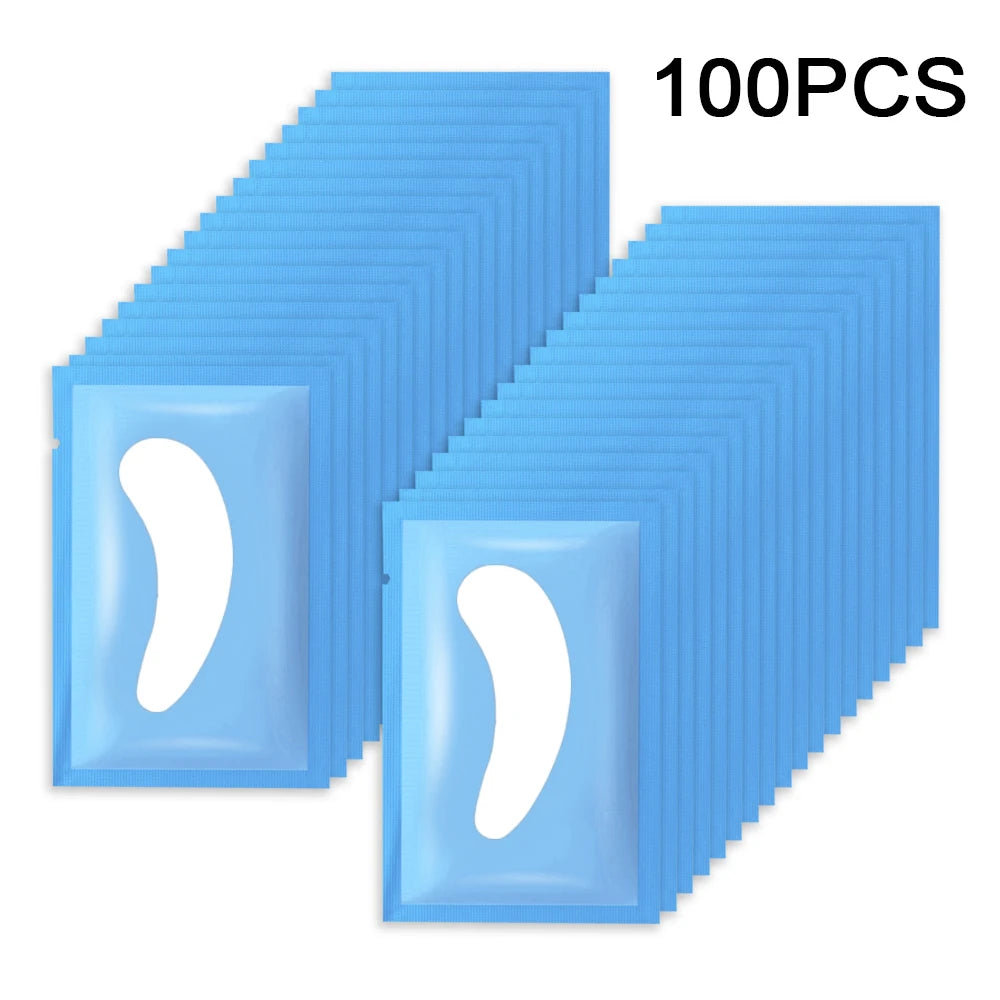 100 pairs Eyelash Pads Grafted Lash Hydrogels Gel Patches Under Eye Pads for Eyelash Extension Tips Sticker Makeup Tools