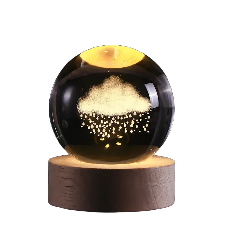 3D Crystal ball Crystal Planet Night Light DIY Laser Engraved Solar System Globe Astronomy Birthday Gift Home Desktop Decoration
