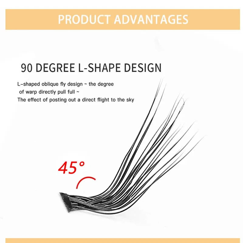 New 20D L Curl Cluster Eyelash Extensions Natural Mink Lashes 1 Box/60 Bundles Individual Eyelash Makeup Tools Cilias Volume