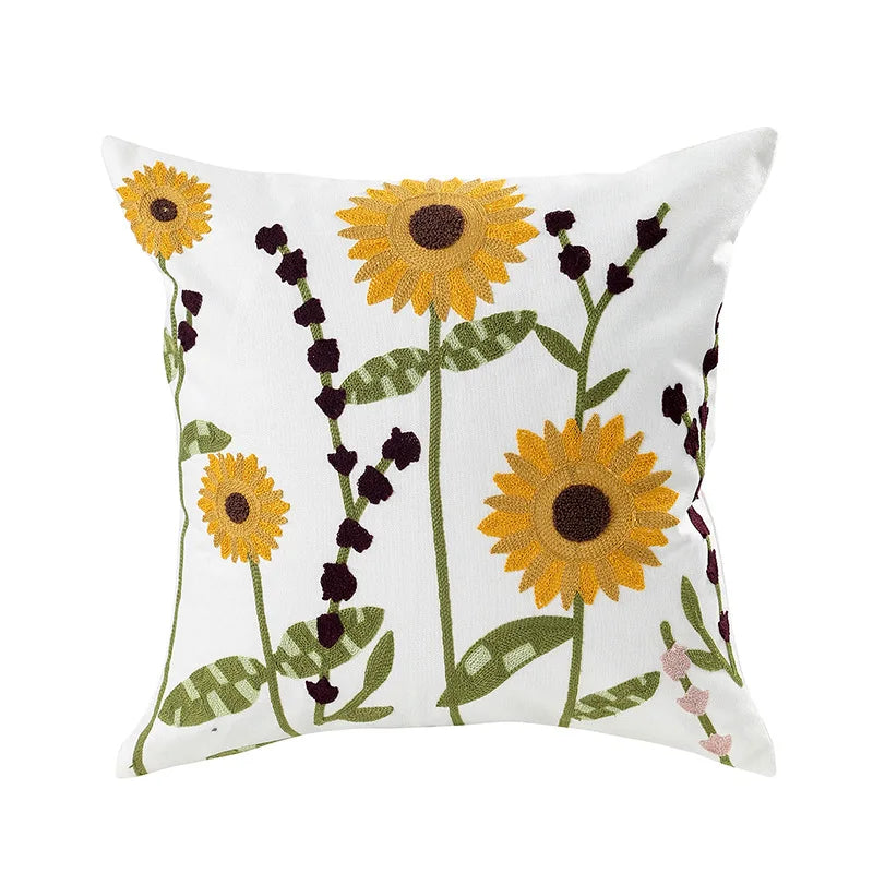Bohemian Pillow Cover Canvas Towel Embroidered Throw Pillow Case Decor Home Sofa Cojines Cushion Covers Office Supplies 45x45