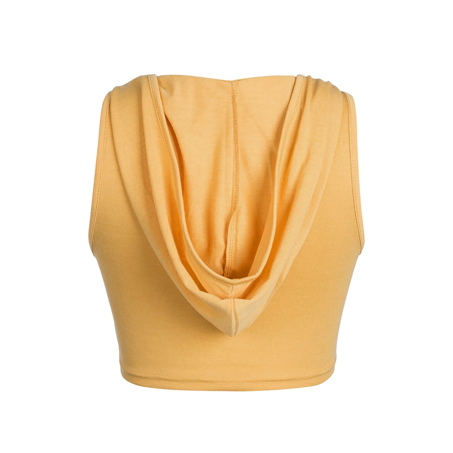 Women Crop Tops Workout U-neck Sportswear Fitness Short Top 2025 Summer Women's hoody t-shirt Hooded Sleeveless Cropped Vest Top