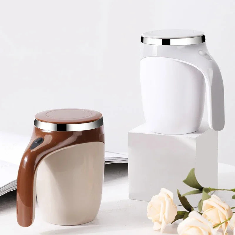 Portable Automatic Stirring Cup Rechargeable Coffee Electric Stirring Stainless Steel Rotating Magnetic Household Drinking Tools