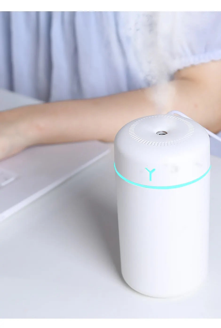 1 PCS Portable 390ml Air Humidifier Aromatherapy Humidificador For Home Car USB Sprayer With LED Color Night Lamp Purifier