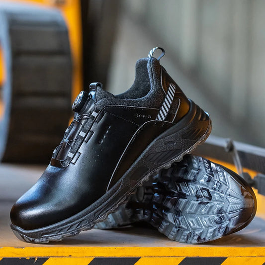Rotating Button Security Protective Boots Men New Safety Shoes Men Anti-smash Anti-puncture Work Shoes Fashion Men Sport Shoes