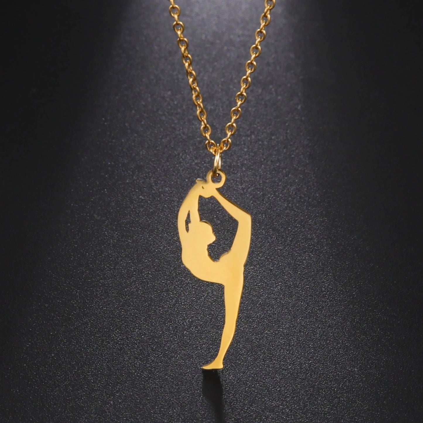 Rhythmic Gymnastics Necklace Women Trend 2025 Gymnast Stainless Steel Jewelry BFF Dancer Girl Sport Accessories Mother Day Gift