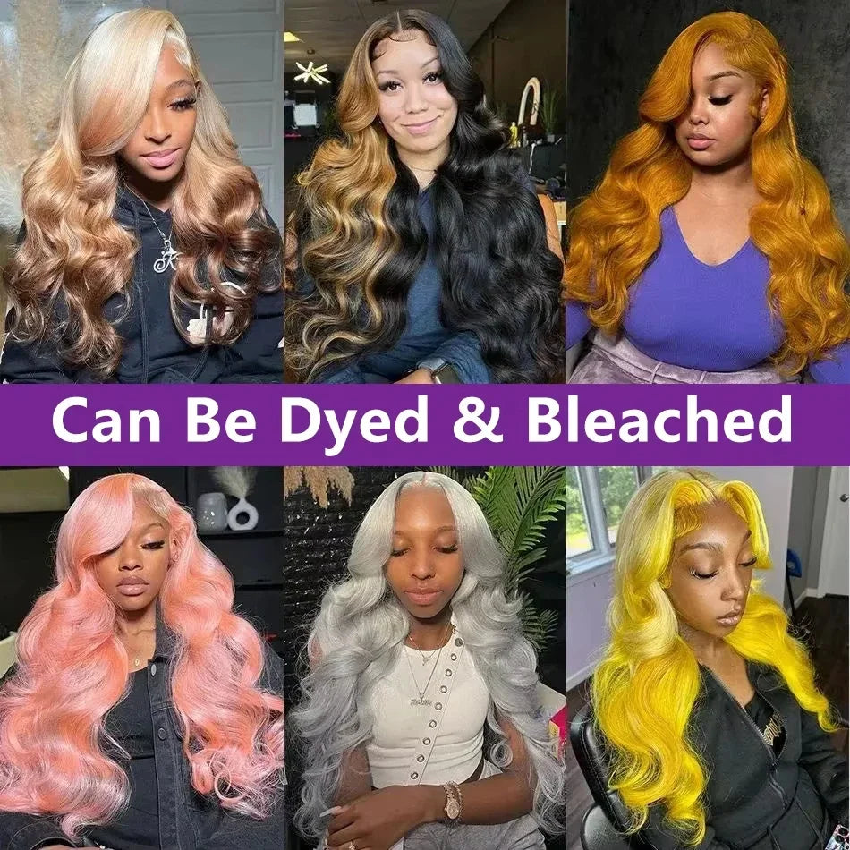 Blonde Body Wave Lace Front Wig HD Transparent Lace 13x6 Human Hair Wig 613 Pre Plucked Full Frontal Wigs For Black Women