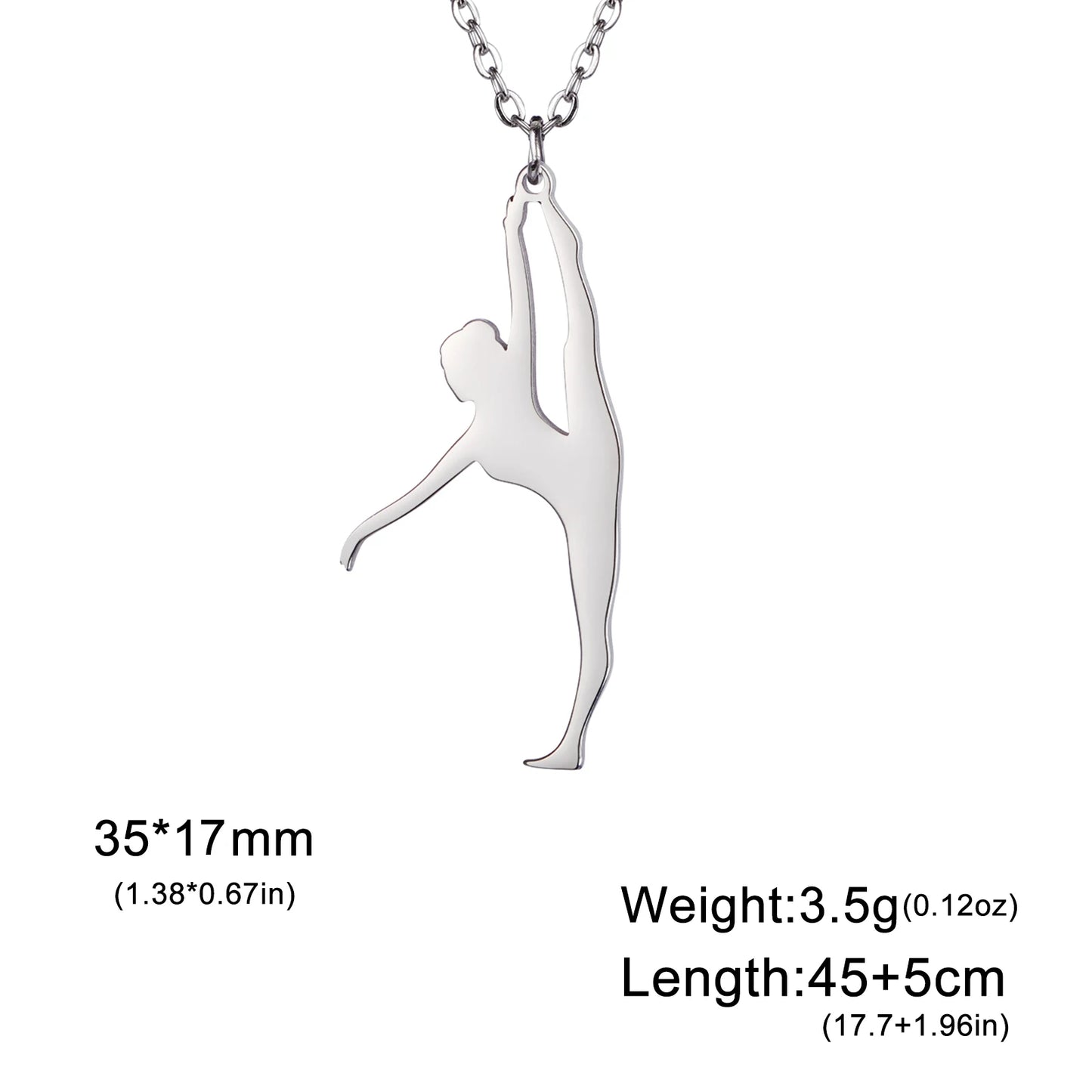 Rhythmic Gymnastics Necklace Women Trend 2025 Gymnast Stainless Steel Jewelry BFF Dancer Girl Sport Accessories Mother Day Gift
