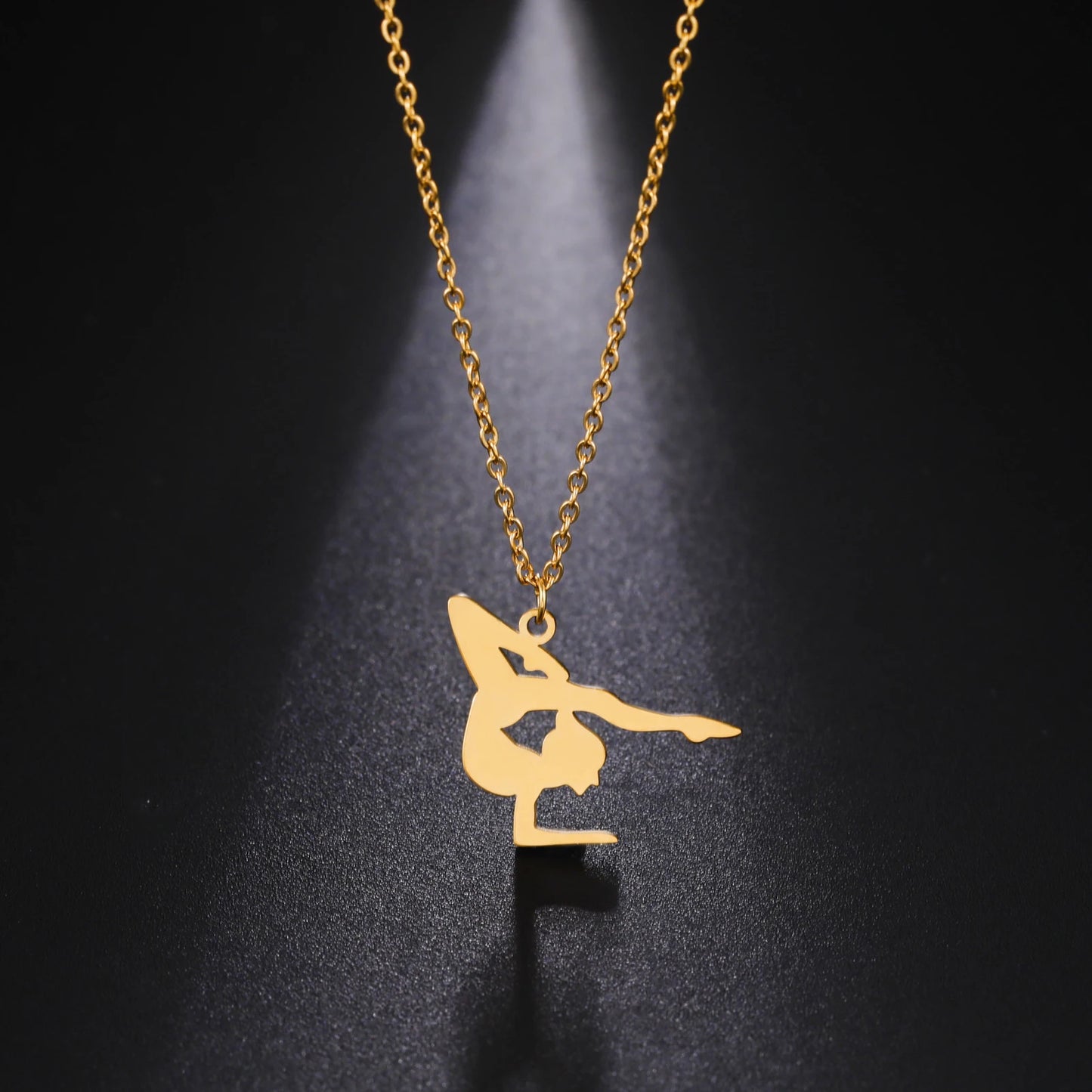 Rhythmic Gymnastics Necklace Women Trend 2025 Gymnast Stainless Steel Jewelry BFF Dancer Girl Sport Accessories Mother Day Gift